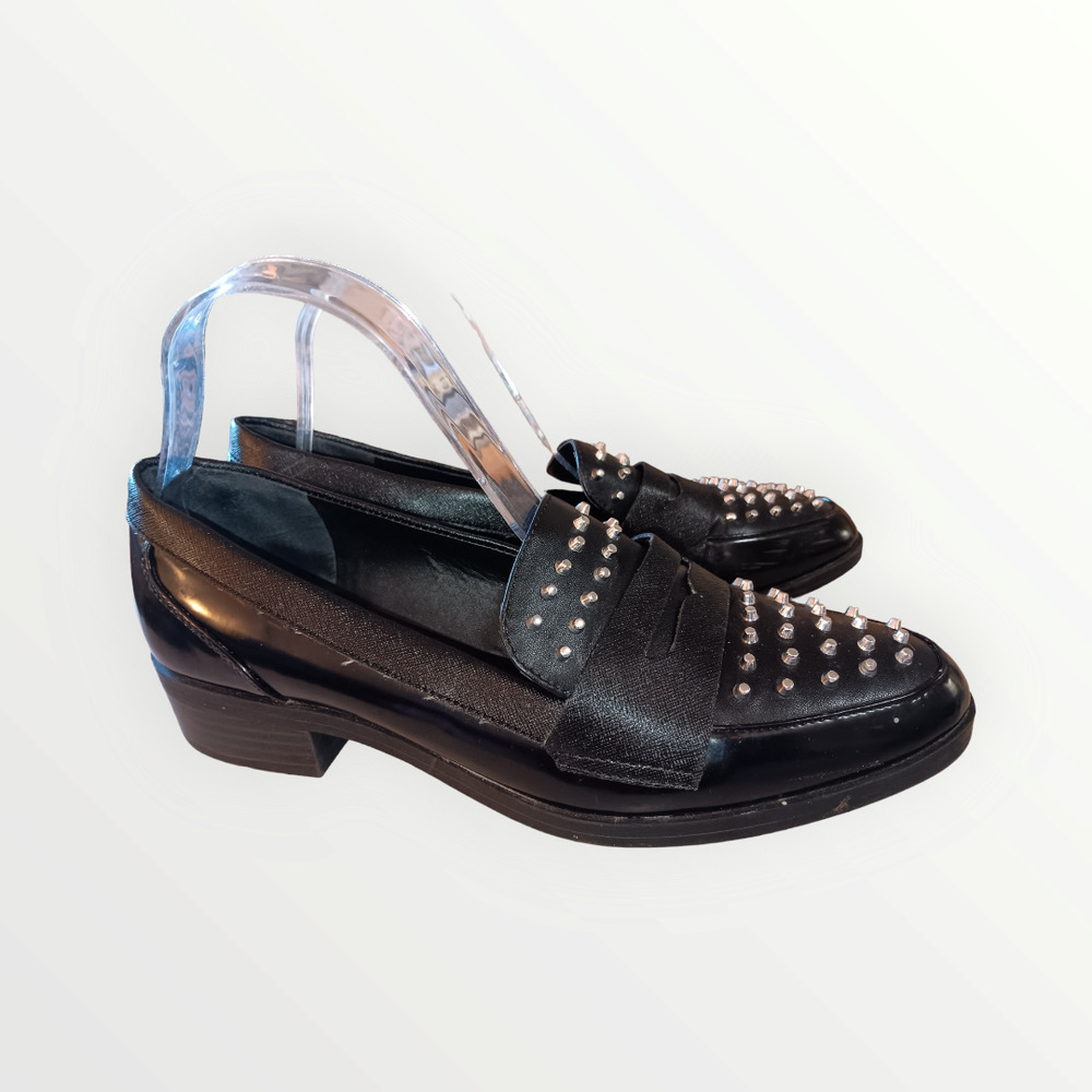 Circus by Sam Edelman Black Lali Loafer size 9.5 studs spikes
